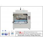 Automatic Gravity Bottle Filling Machine For Toilet Cleaner / Corrosive Liquid 500ml-1L for sale