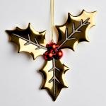 Festive Gleam Holly Ornament Add A Festive Touch To Wreaths And Garlands for sale