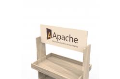 China Flexible Point Of Sales Displays Stores Wooden Wine Display Rack With Wheels supplier