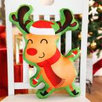 Durable Smooth Surface Santa Claus Reindeer Stuffed Animal 20cm Cuddly Gift