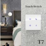 Hotel / Home Smart UK Standard Zigbee Tempered Glass Wall Switch for sale
