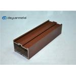 Red Powder Coated Wood Grain Aluminum Profiles For Construction for sale