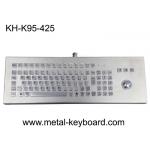 Rugged Desktop Metal Industrial Keyboard With Trackball for sale