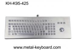 China Rugged Desktop Metal Industrial Keyboard With Trackball supplier