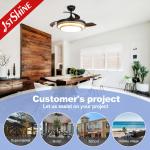 42'' Retractable Ceiling Fan With Dimmable LED Light Amd DC Motor