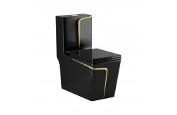 China Glossy Glaze 1 Piece Luxury Commode Toilet Mix Pit Spacing 220mm supplier