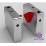 Pedestrian RS485 Security Flap Barrier Turnstile , 304# Stainless Steel Gate Barrier System