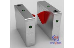 China Pedestrian RS485 Security Flap Barrier Turnstile , 304# Stainless Steel Gate Barrier System supplier