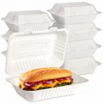 Customized takeaway burger box biodegradable sugarcane bagasse container clam shell box