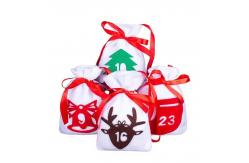 China Christmas Burlap Jute Drawstring Bag Backpack Candy Pouch Bags OEM supplier