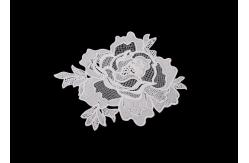China Custom Water Soluble Lace / 3D Flower Lace Trim Collar Applique With OEKO - Tex supplier