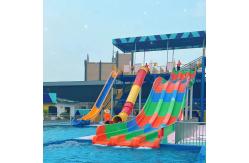 China Customized Splash Pad Fiberglass Waterslides Playground Slide For Pool supplier