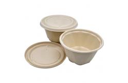 China Disposable Biodegradable Sugarcane Bagasse Bowl  850ml Takeaway Bowls With Lids supplier