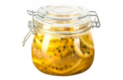 China Wide Opening Recycled Glass Jars With Lid , Fermenting Glass Preserving Jars supplier