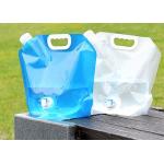 Foldable 5L 10L Plastic Bucket Camping Stand Up Water Pouch Large Capacity for sale