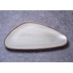 SGS 13 Triangle Rustic Stoneware Ceramic Dinner Plate for sale