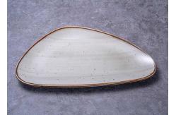 China SGS 13 Triangle Rustic Stoneware Ceramic Dinner Plate supplier