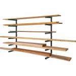 Contemporary Durable Garage Wood Organizer Orange Lumber Metal Storage Racks for Indoor and Outdoor for sale
