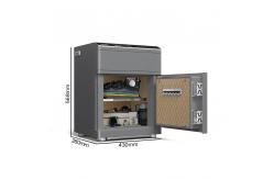 China Double Alarm Auto Open Smart Safe Box With Fingerprint Lock supplier