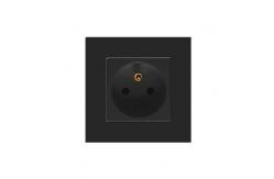 China French Electrical Power Socket 86x86mm Metal Panel For Office Building supplier