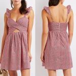 Mini Breathable OEM Dress 2018 Custom Gingham Sun Dress Ruffle for sale