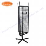3 Sided Metal Shelf Revolving Stand Wire Rotating Display Rack for sale