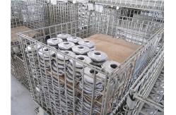 China Powder Coated Wire Mesh Container  With Reinforced Under Structure supplier