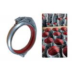 Quick Release Galvanized Pipe Clamp With Lock And Red Rubber for sale