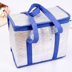 wholesale portable large  aluminium foil  cooler bag reusable  lunch insulated   carry case  food delivery box  for food beer for sale