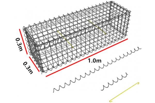 1.0x1.0x0.3m 6mm Garden Welded Mesh Gabion Hot Dipped Galvanized