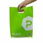 Nontoxic Plastic Shopping Bags With Handle For Packaging THC Mariajuana Commodity for sale
