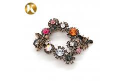 China Bee Shape Popular Crystal Shoe Buckles 65mm*50mm Size Fashion Style supplier