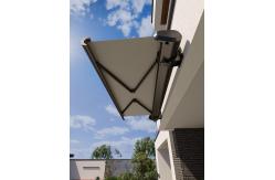 China Outdoor Sunshade Motorized Lightweight Retractable Awning With LED Lights Garden Canopy supplier