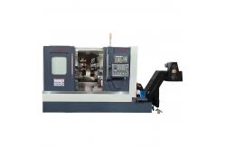 China Torno Industrial Dual Spindle Dual Turret Lathe FANUC Syntec Cnc Control System supplier