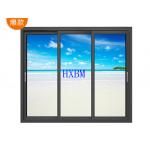 Double Glazed Black Color External Aluminum Sliding Patio Doors With Sliding Screen for sale