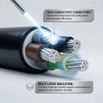 IP68 PVC Insulated Submersible Cable 4x10mm2 Underwater Pump 0.6/1kV IEC60502 for sale
