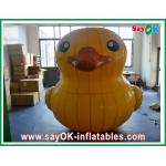 Inflatable Animal Balloons Events Height 4M Inflatable Yellow Duck Customized With 750w Air Blower for sale