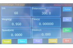 China 0.007M/S Kinetic Energy Tester Sensor Distance Select 100-500mm supplier