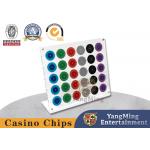 China Brand New Fully Transparent 30-Piece Poker Chip Rack Round Chip Casino Table Chip Rack for sale