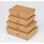 Rectangle Disposable White Kraft Printing Paper Borad Packaging Stand Up Lunch Box for sale