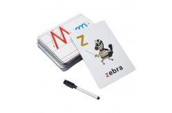 China Custom Printing Children's Learning Alphabet Cards Erasable Modern Teacher Aids supplier