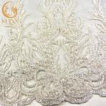 White Embroidered Lace Fabrics 20% Polyeter Handmade Water Soluble\ for sale