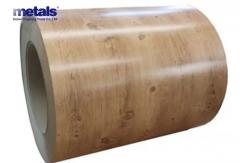 China Prepainted Galvalume PPGI Steel Coils Wood Grain Pattern 1.0mmx914mm supplier