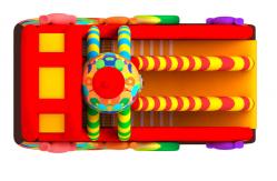 China Custom Inflatable Double Slides Candy Inflatable Slides Castle For Kids supplier