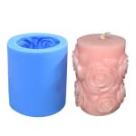 China Food Grade Flower Silicone Candle Mold Cylinder Eco Friendly 3D for sale