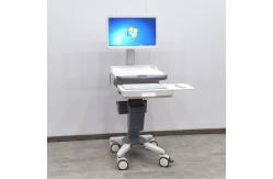 China Mobile Medical Computer Cart Height Adjustable Laptop Workstation For EMR supplier