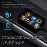 Plastic LED Luminous Dice Rechargeable Football Table Game Multi Faced Dice Set for sale