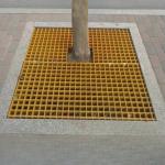 Sidewalks Fiberglass Grating Tree Cover Rectangular And Square Shape Density Tree Grate