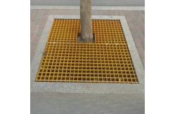 China Sidewalks Fiberglass Grating Tree Cover Rectangular And Square Shape Density Tree Grate supplier
