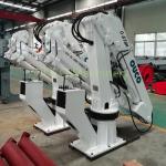 Marine Telescopic Offshore Pedestal Crane Knuckle Silver Boom Hydraulic 0.6T 8M for sale